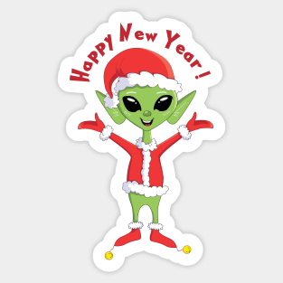 Alien Xmas Sticker